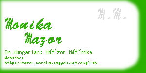 monika mazor business card